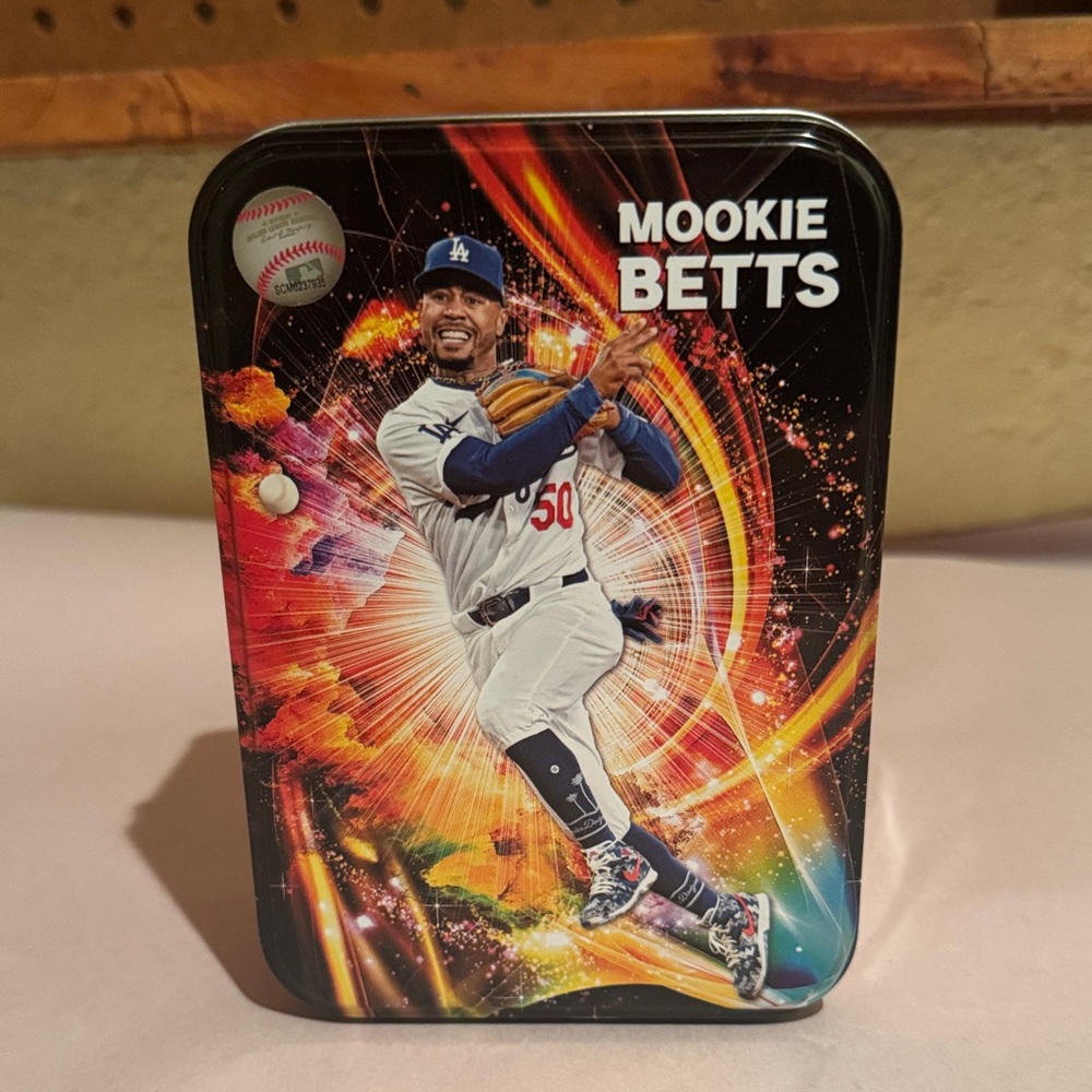 Mookie Betts Baseball Player Tin Box - Multicolor